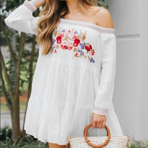 Free People Dresses & Skirts - FREE PEOPLE SUN BEAMS MINI DRESS IN WHITE NWT